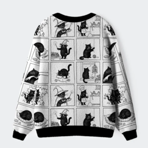Alternative view of Black Cat Comics Ugly Cardigan Sweater