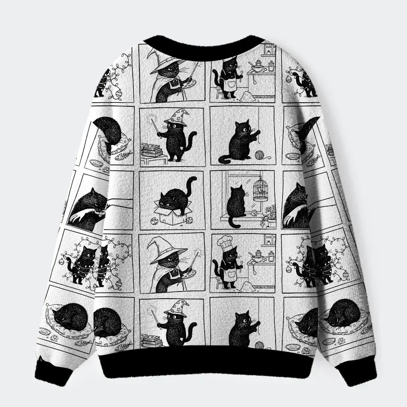 Black Cat Comics Ugly Cardigan Sweater - Image 2