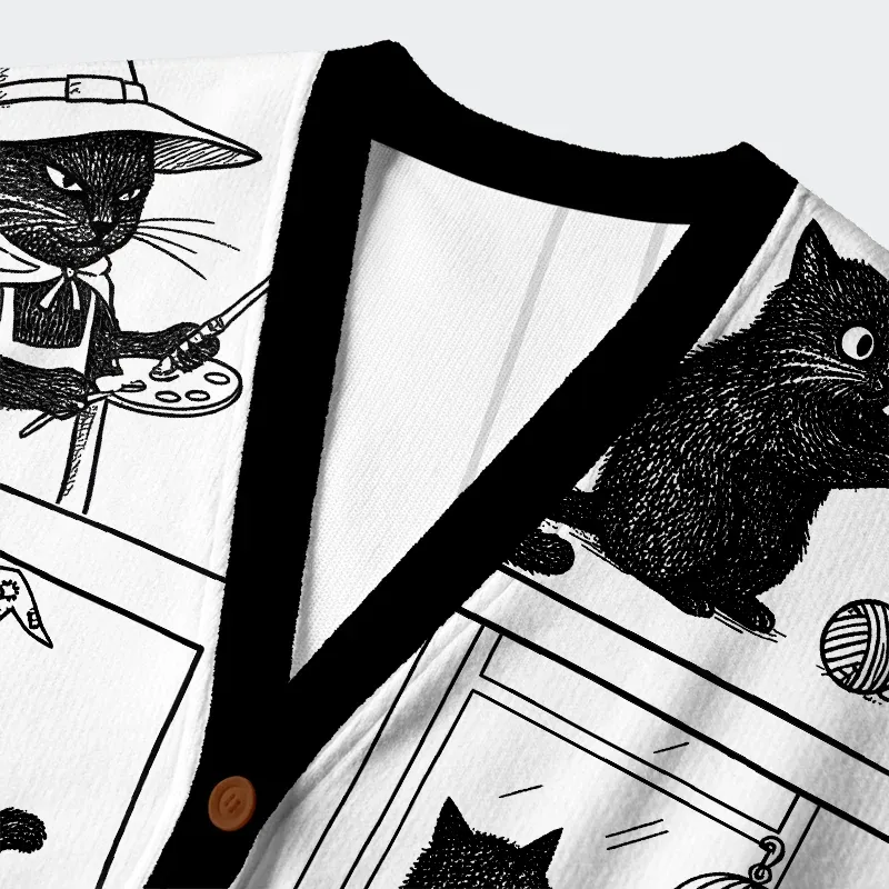 Black Cat Comics Ugly Cardigan Sweater - Image 3