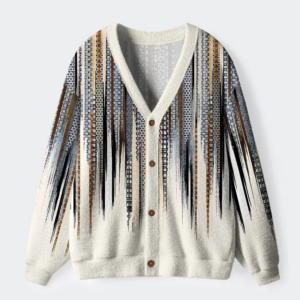 Japanese Pattern Ugly Cardigan Sweater