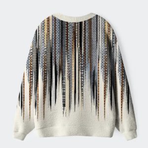 Alternative view of Japanese Pattern Ugly Cardigan Sweater