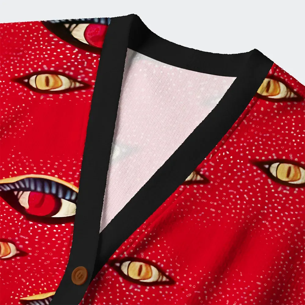 Mysterious Cat Ugly Cardigan Sweater - Image 3