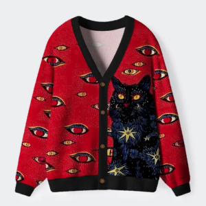 Mysterious Cat Ugly Cardigan Sweater