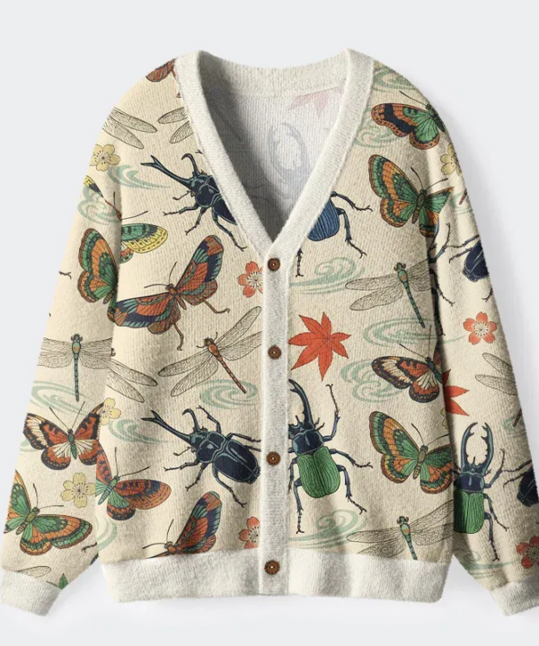 Insect World Ugly Cardigan Sweater