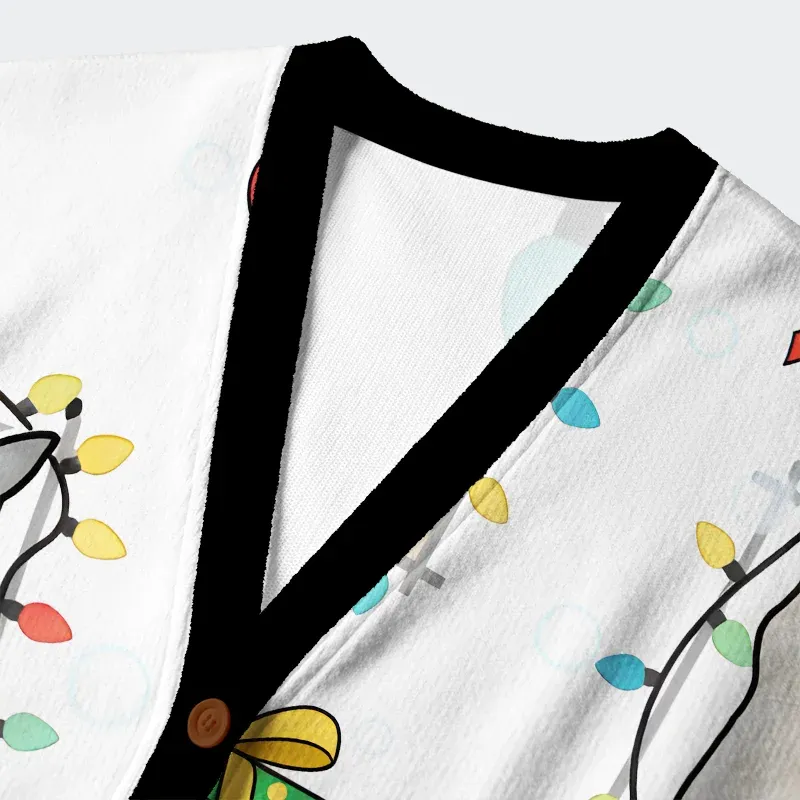 Cats Meme Ugly Cardigan Sweater - Image 3