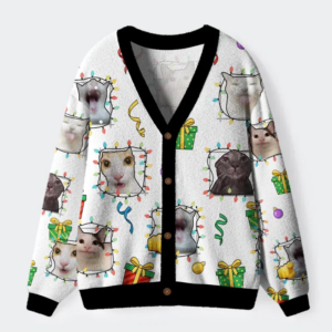 Cats Meme Ugly Cardigan Sweater