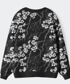 Alternative view of Sakura With Branches Ugly Cardigan Sweater