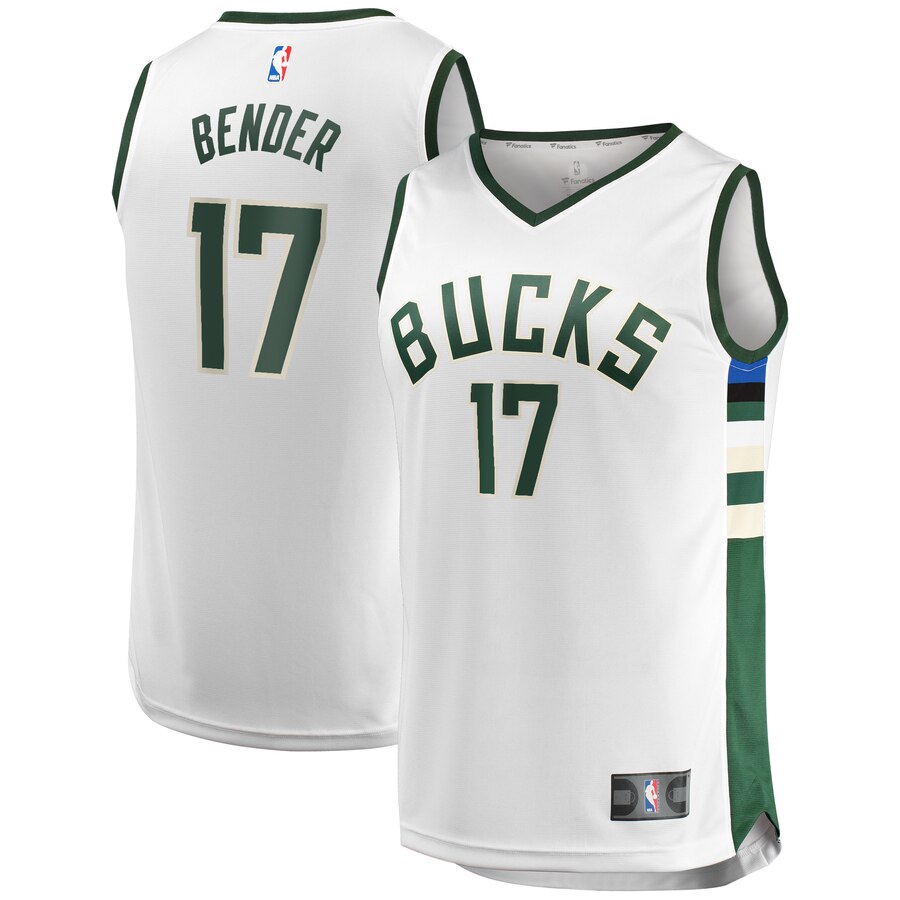 Dragan Bender Milwaukee Bucks Fanatics Branded Fast Break Replica Player Basketball Jersey White - Association Edition