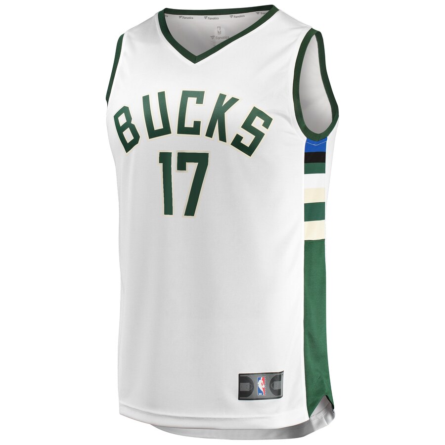 Alternative view of Dragan Bender Milwaukee Bucks Fanatics Branded Fast Break Replica Player Basketball Jersey White - Association Edition