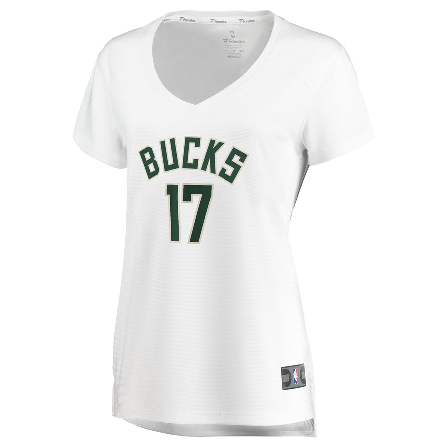 Alternative view of Dragan Bender Milwaukee Bucks Fanatics Branded Women's Fast Break Replica Basketball Jersey White - Association Edition