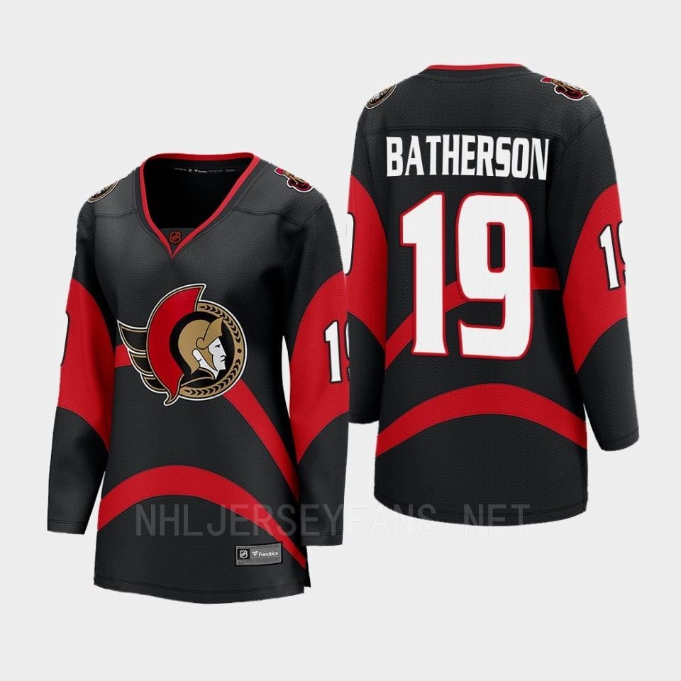 Drake Batherson 19 Ottawa Senators 2022 Special Edition 2.0 Women Breakaway Retro Jersey Black - JS645 