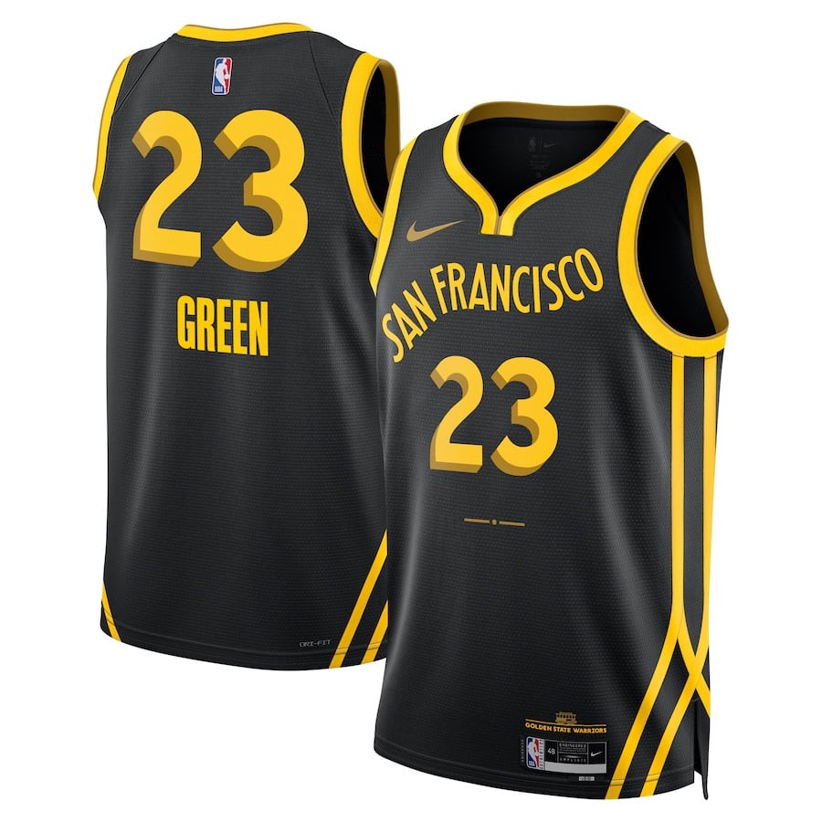 Draymond Green 23 Golden State Warriors 2023/24 City Edition Swingman Basketball Jersey - Black - JS405 