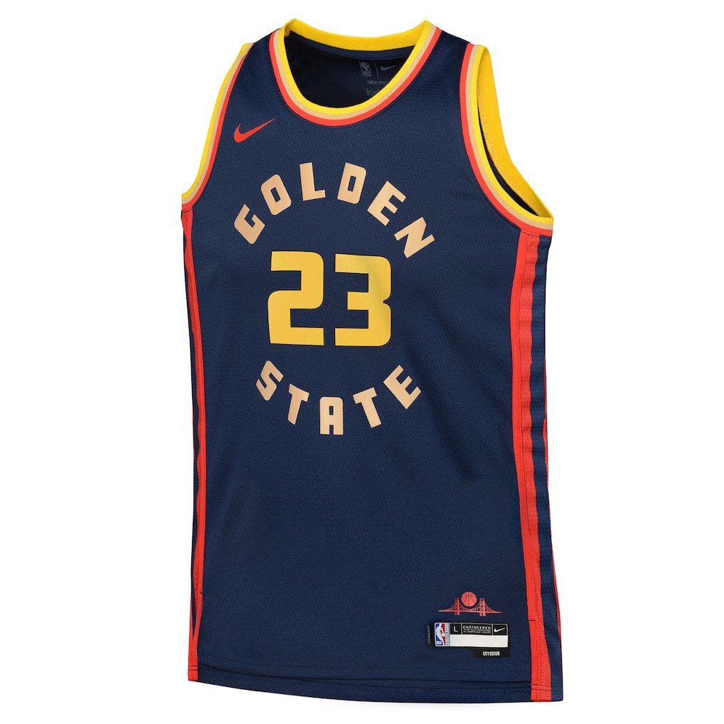 Alternative view of Draymond Green 23 Golden State Warriors 2024/25 Swingman Player YOUTH Basketball Jersey - City Edition - Navy - JS284 
