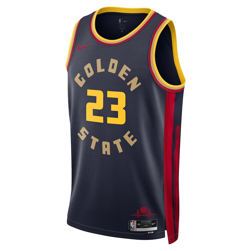 Alternative view of Draymond Green 23 Golden State Warriors Unisex 2024/25 Swingman Player Basketball Jersey - City Edition - Navy - JS664 