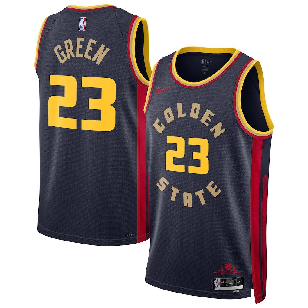 Draymond Green 23 Golden State Warriors Unisex 2024/25 Swingman Player Basketball Jersey - City Edition - Navy - JS664 