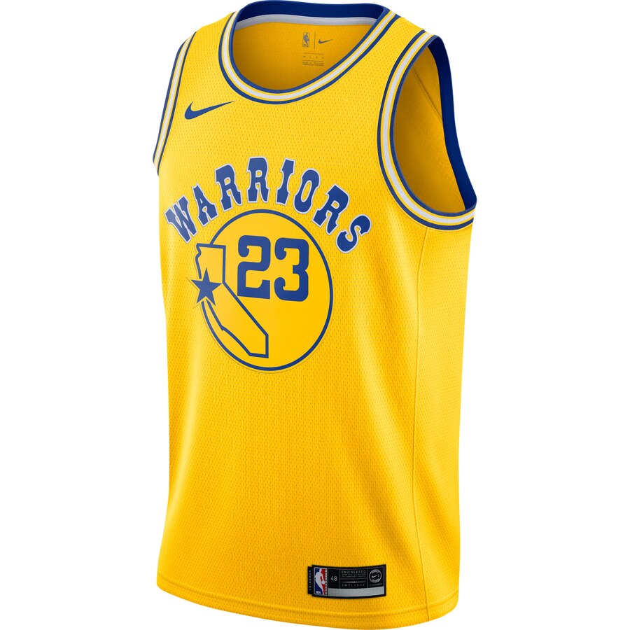 Alternative view of Draymond Green Golden State Warriors Hardwood Classics Swingman Basketball Jersey - Gold