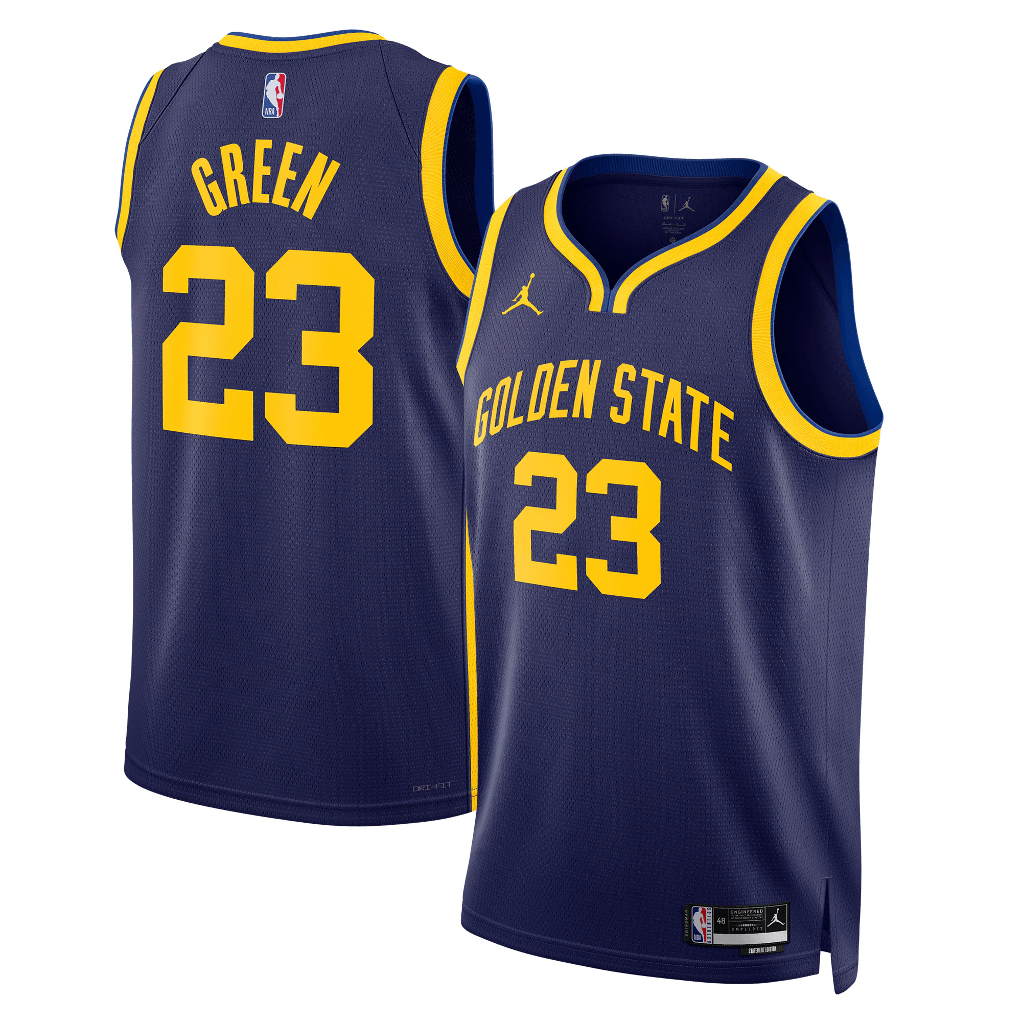 Alternative view of Draymond Green Golden State Warriors Jordan Brand Unisex Swingman Basketball Jersey – Statement Edition – Navy
