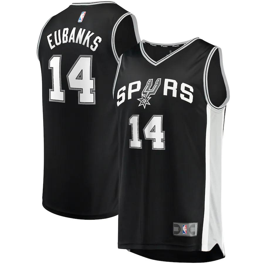 Drew Eubanks San Antonio Spurs Fanatics Branded Fast Break Replica Player Basketball Jersey - Icon Edition - Black