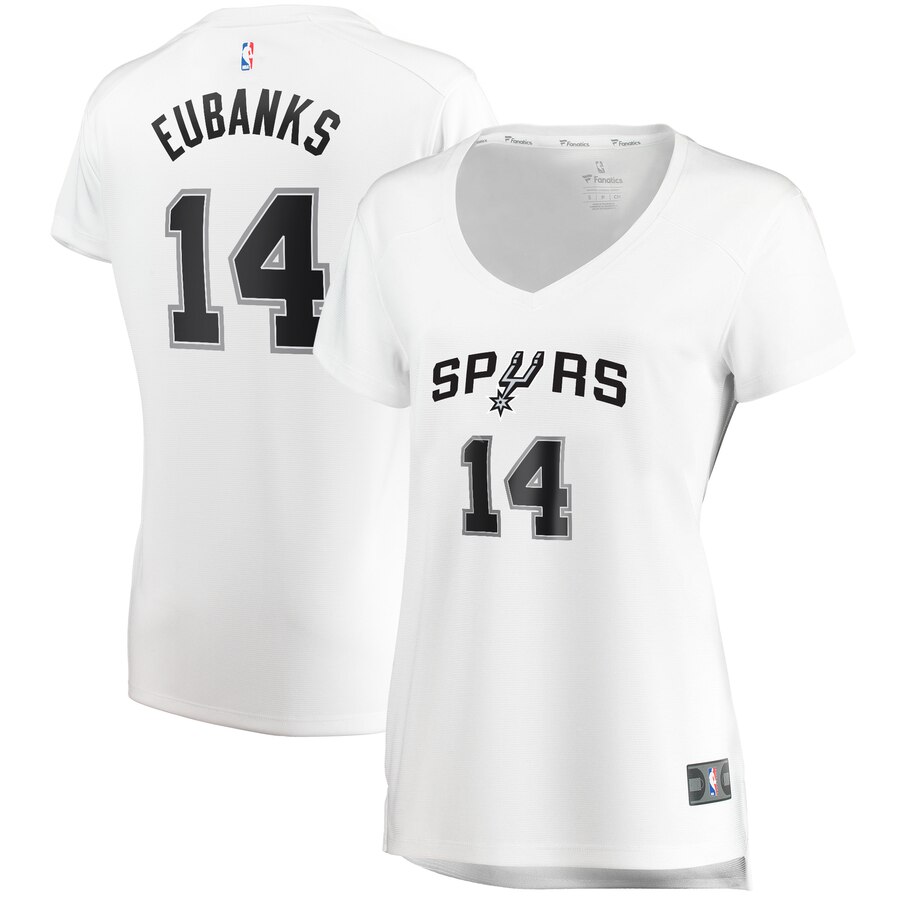 Drew Eubanks San Antonio Spurs Fanatics Branded Women's Fast Break Replica Player Basketball Jersey - Association Edition - White