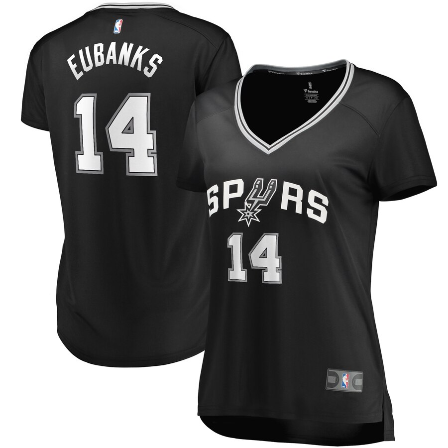 Drew Eubanks San Antonio Spurs Fanatics Branded Women's Fast Break Replica Player Basketball Jersey - Icon Edition - Black