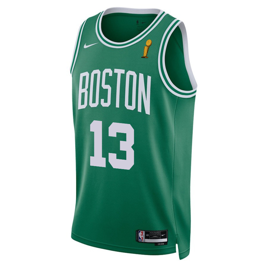 Alternative view of Drew Peterson 13 Boston Celtics 2024 FINALS CHAMPIONS Basketball Jersey - Icon Edition - Kelly Green - JS411