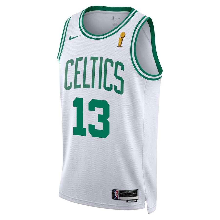Alternative view of Drew Peterson 13 Boston Celtics 2024 FINALS CHAMPIONS Swingman Basketball Jersey - Association Edition - White - JS164