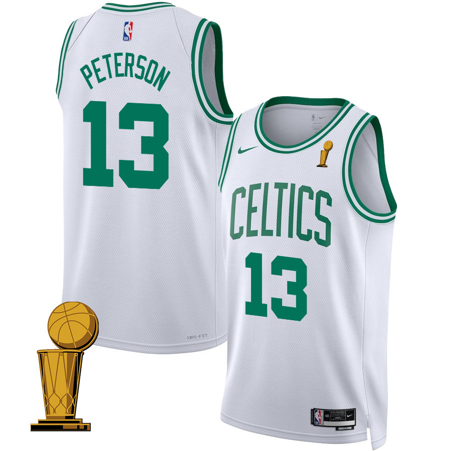 Drew Peterson 13 Boston Celtics 2024 FINALS CHAMPIONS Swingman Basketball Jersey - Association Edition - White - JS164