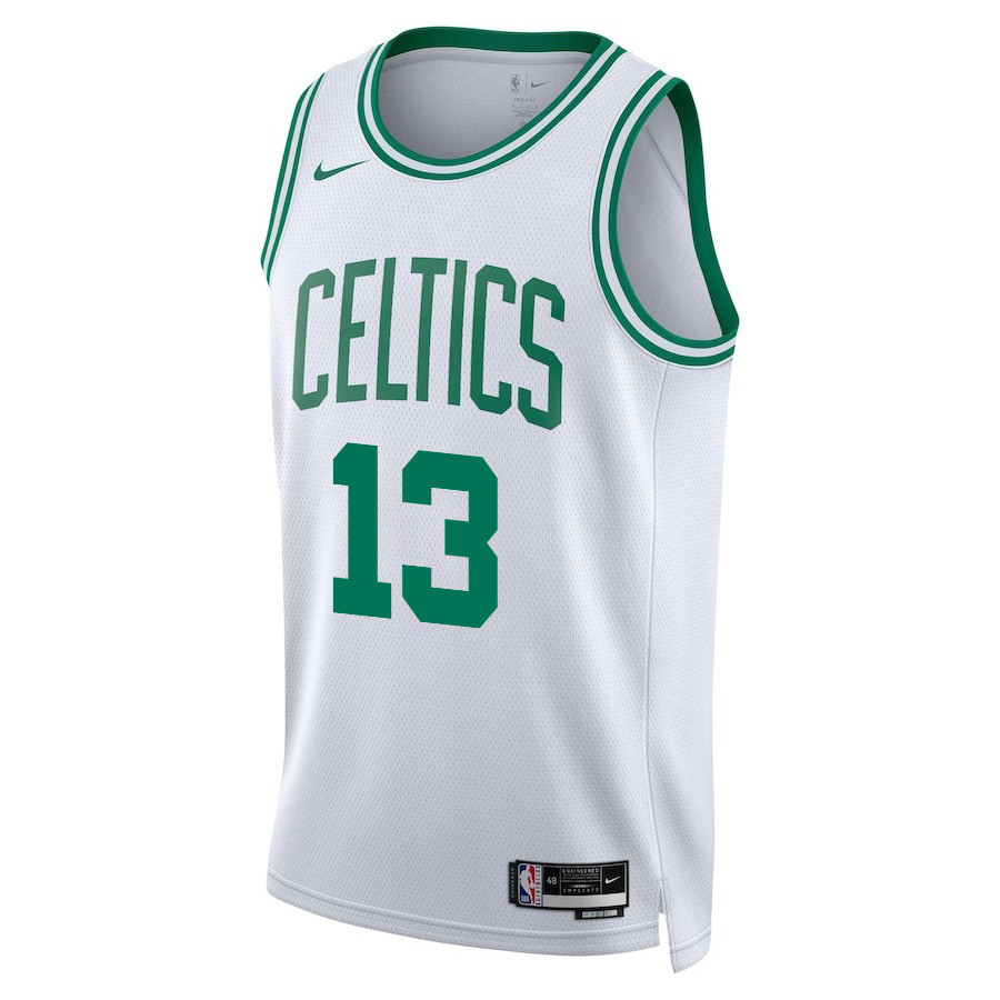 Alternative view of Drew Peterson 13 Boston Celtics 2024 FINALS PATCH Swingman Basketball Jersey - Association Edition - White - JS245