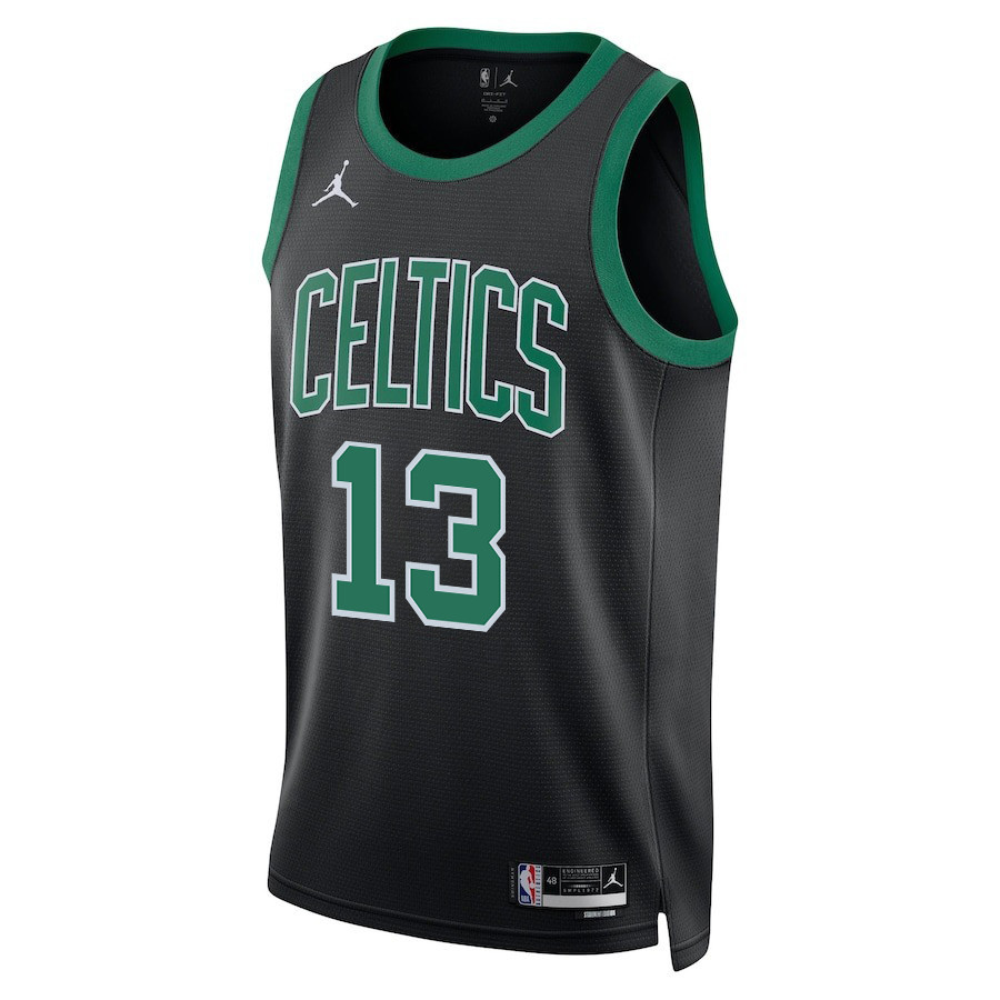 Alternative view of Drew Peterson 13 Boston Celtics 2024 FINALS PATCH Swingman Basketball Jersey - Statement Edition - Black - JS117