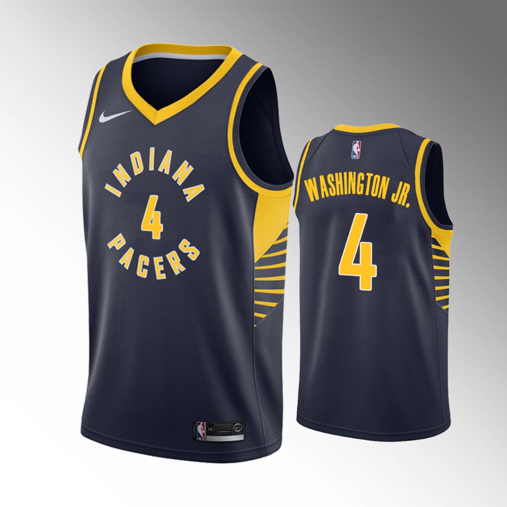 Duane Washington Jr. Indiana Pacers 2021 Icon Edition Navy 2021 Nba Draft Basketball Jersey