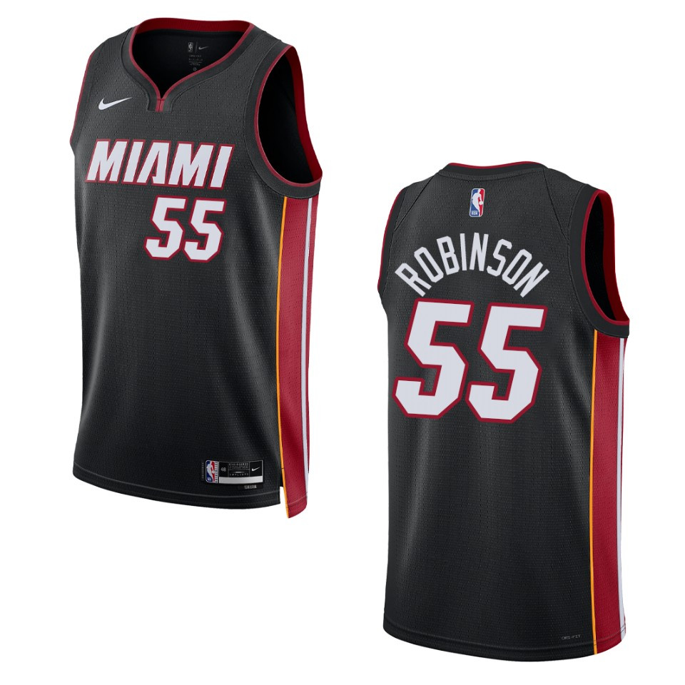 Duncan Robinson Black Icon Edition 2022-23 Miami Heat Swingman Basketball Jersey