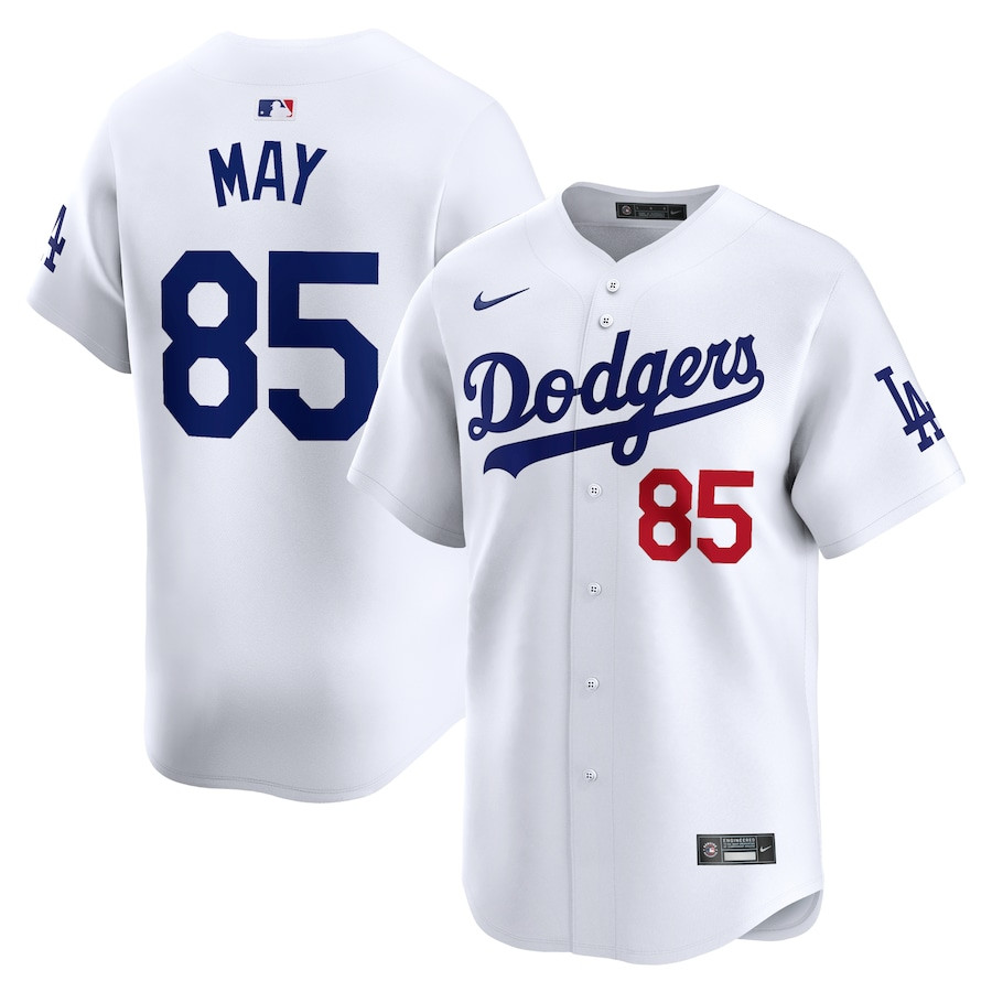Dustin May 85 Los Angeles Dodgers Home Limited Player Men Baseball Jersey - White 