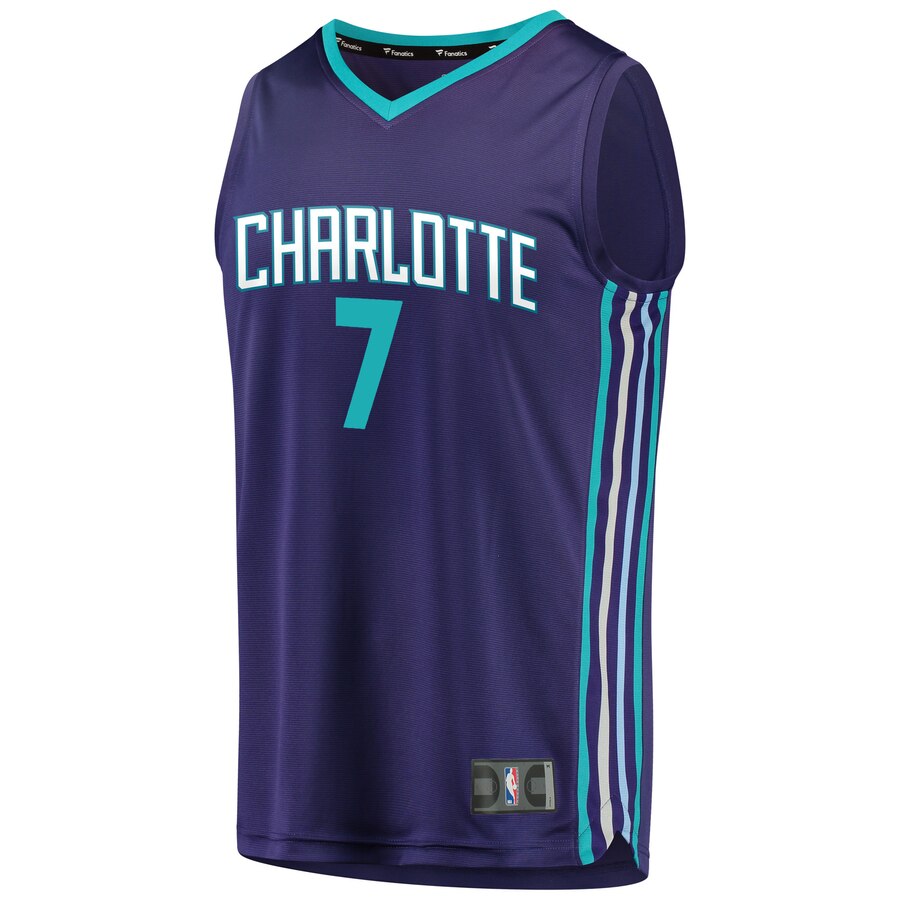 Alternative view of Dwayne Bacon Charlotte Hornets Fanatics Branded Fast Break Replica Player Basketball Jersey - Statement Edition - Purple