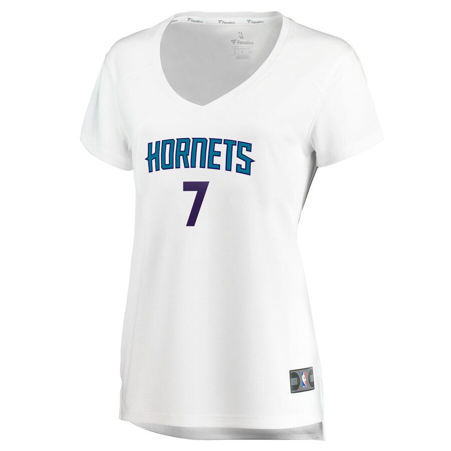 Alternative view of Dwayne Bacon Charlotte Hornets Fanatics Branded Women's Fast Break Replica Player Basketball Jersey - Association Edition - White