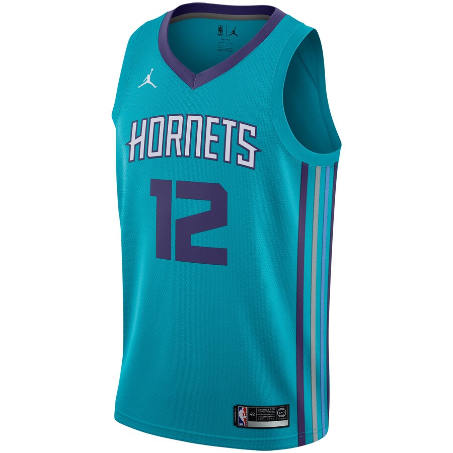 Alternative view of Dwight Howard Charlotte Hornets Jordan Brand Swingman Basketball Jersey - Icon Edition - Teal