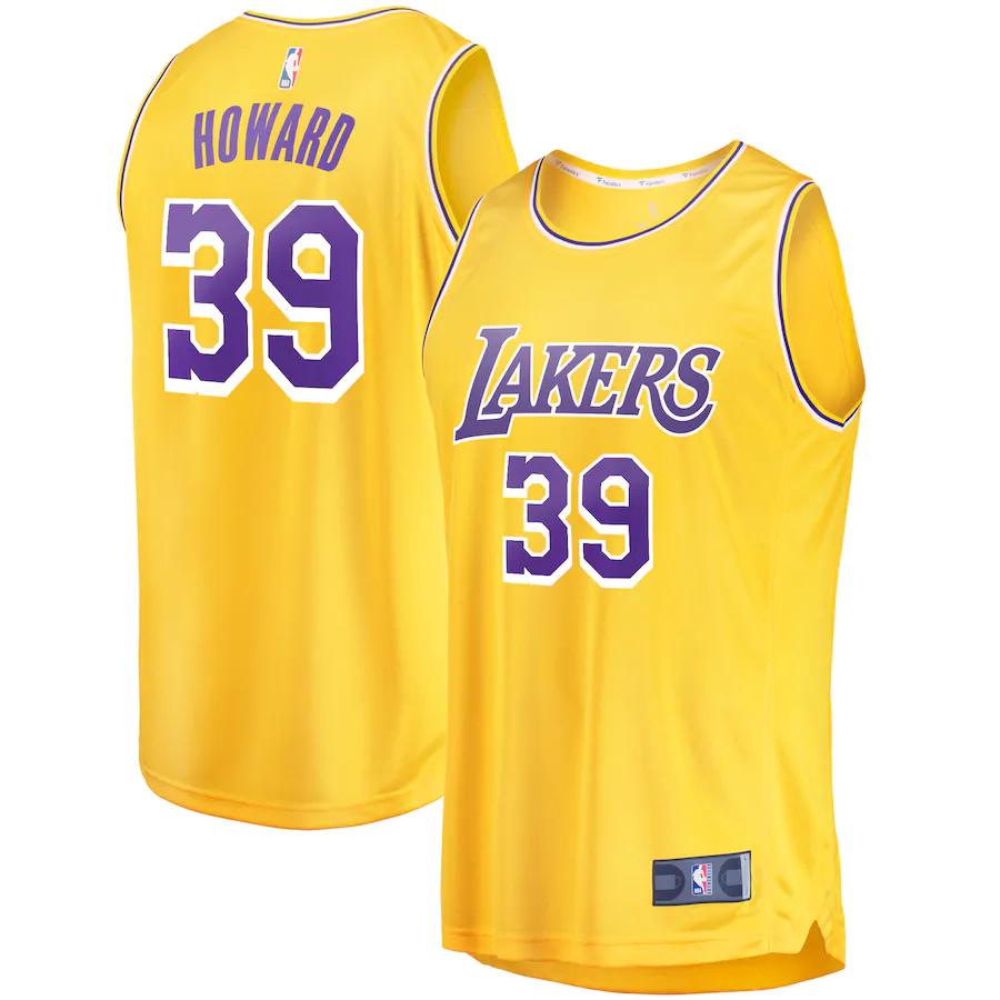 Dwight Howard Los Angeles Lakers Fanatics Branded Fast Break Player Basketball Jersey - Icon Edition - Gold