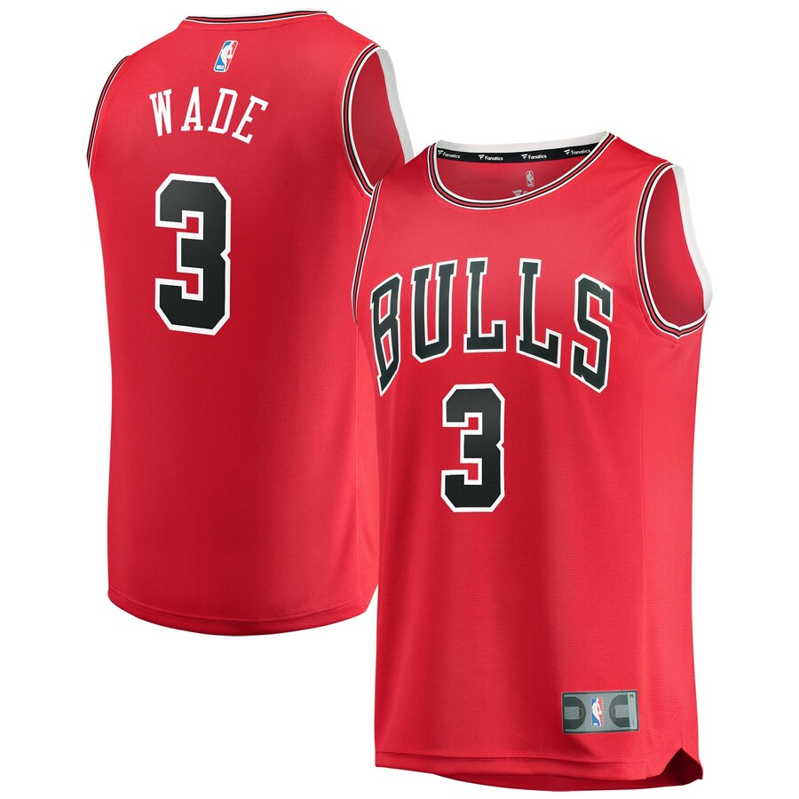 Dwyane Wade Chicago Bulls Fanatics Branded Youth Fast Break Replica Basketball Jersey Red - Icon Edition