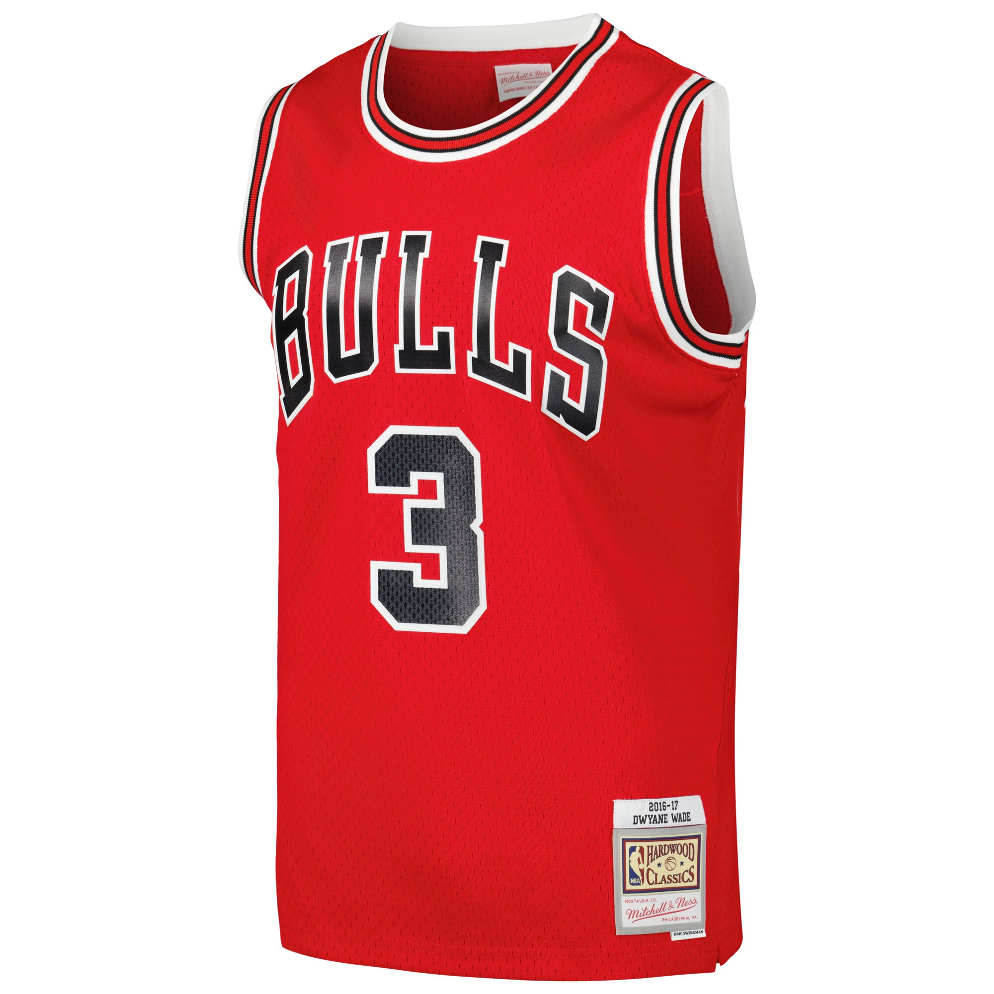 Alternative view of Dwyane Wade Chicago Bulls Mitchell & Ness 2016/17 Hardwood Classics Swingman Basketball Jersey - Red