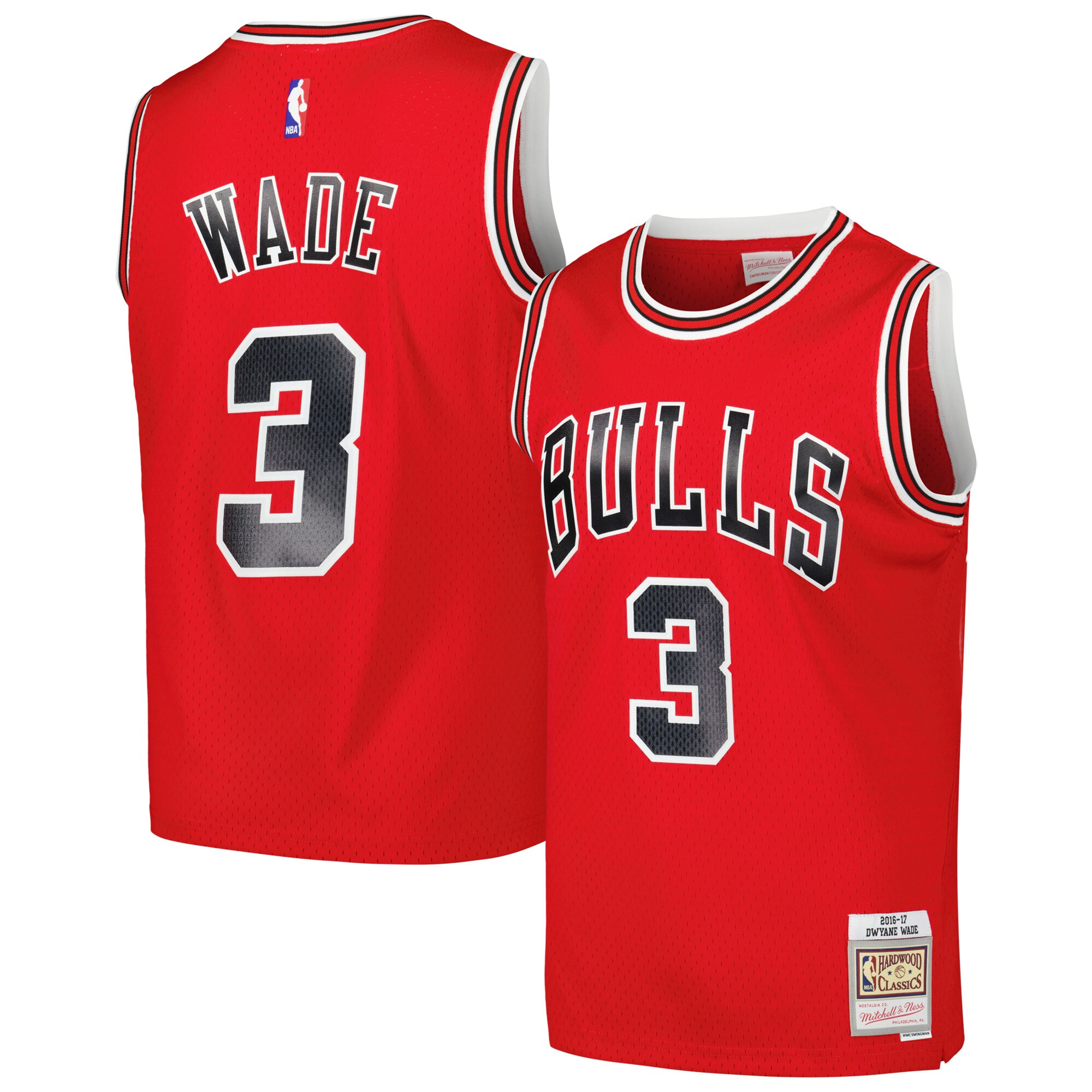 Dwyane Wade Chicago Bulls Mitchell & Ness 2016/17 Hardwood Classics Swingman Basketball Jersey - Red