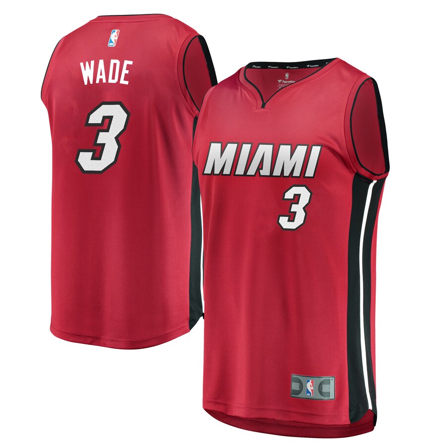 Dwyane Wade Miami Heat Fanatics Branded Fast Break Alternate Basketball Jersey Red - Statement Edition