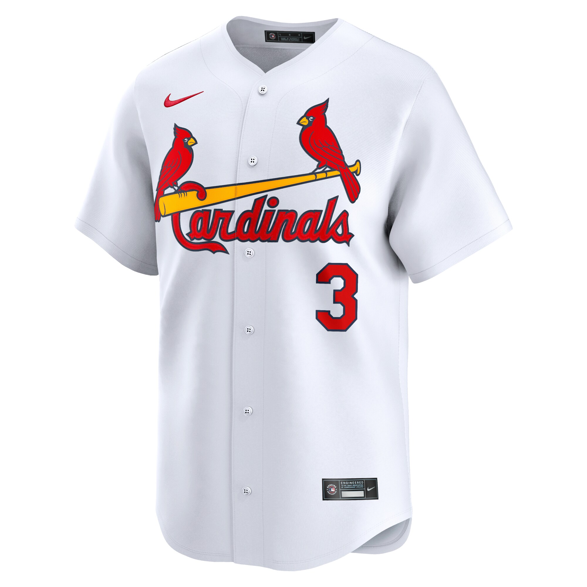 Alternative view of Dylan Carlson St. Louis Cardinals Home Limited Player Baseball Jersey - White