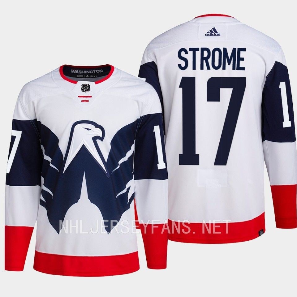 Dylan Strome 17 Washington Capitals 2023 Hockey Jersey Stadium White Primegreen - JS968 