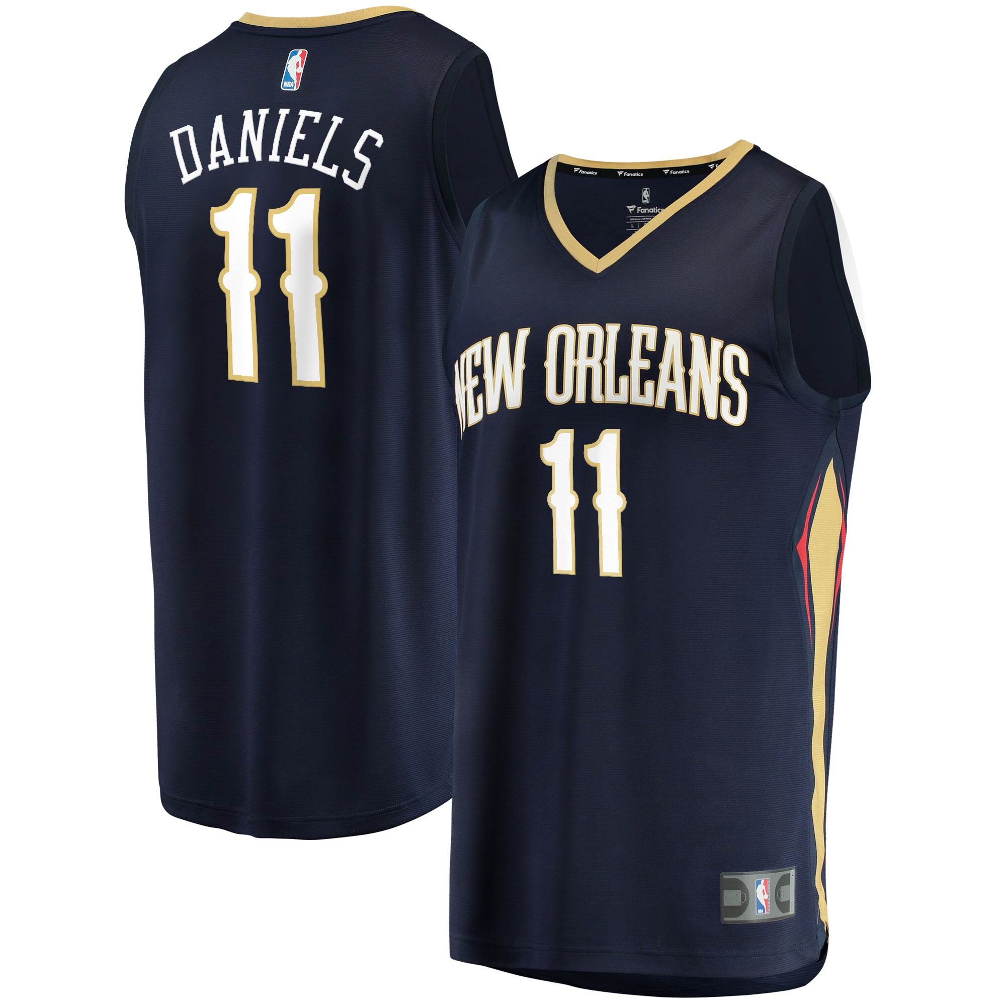 Alternative view of Dyson Daniels New Orleans Pelicans Fanatics Branded 2022 Nba Draft First Round Pick Fast Break Replica Player Basketball Jersey - Icon Edition - Navy