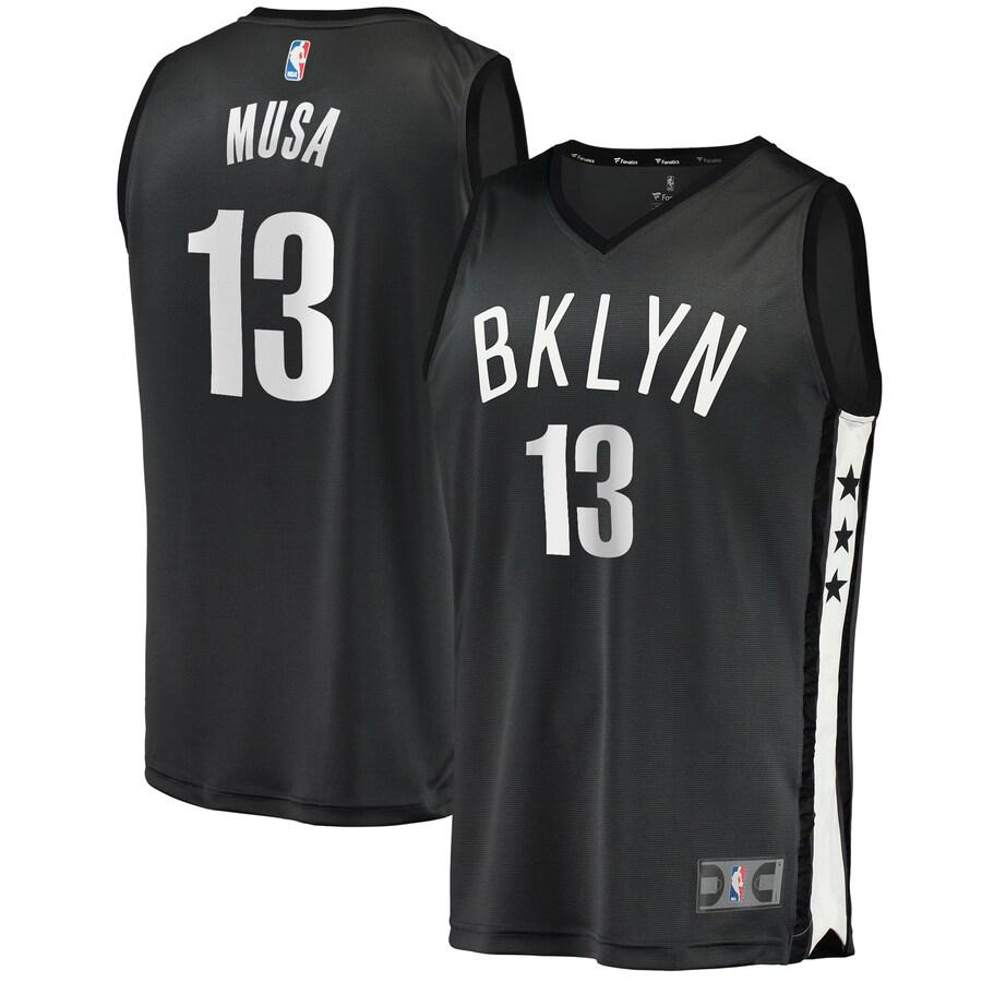 Dzanan Musa Brooklyn Nets Fanatics Branded Fast Break Player Jersey - Statement Edition - Charcoal