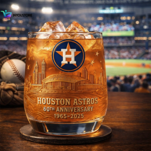 Houston Astros 60th Anniversary Whiskey Glass