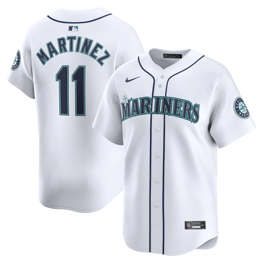 Edgar Martinez 11 Seattle Mariners Home Limited Player Men Baseball Jersey - White 