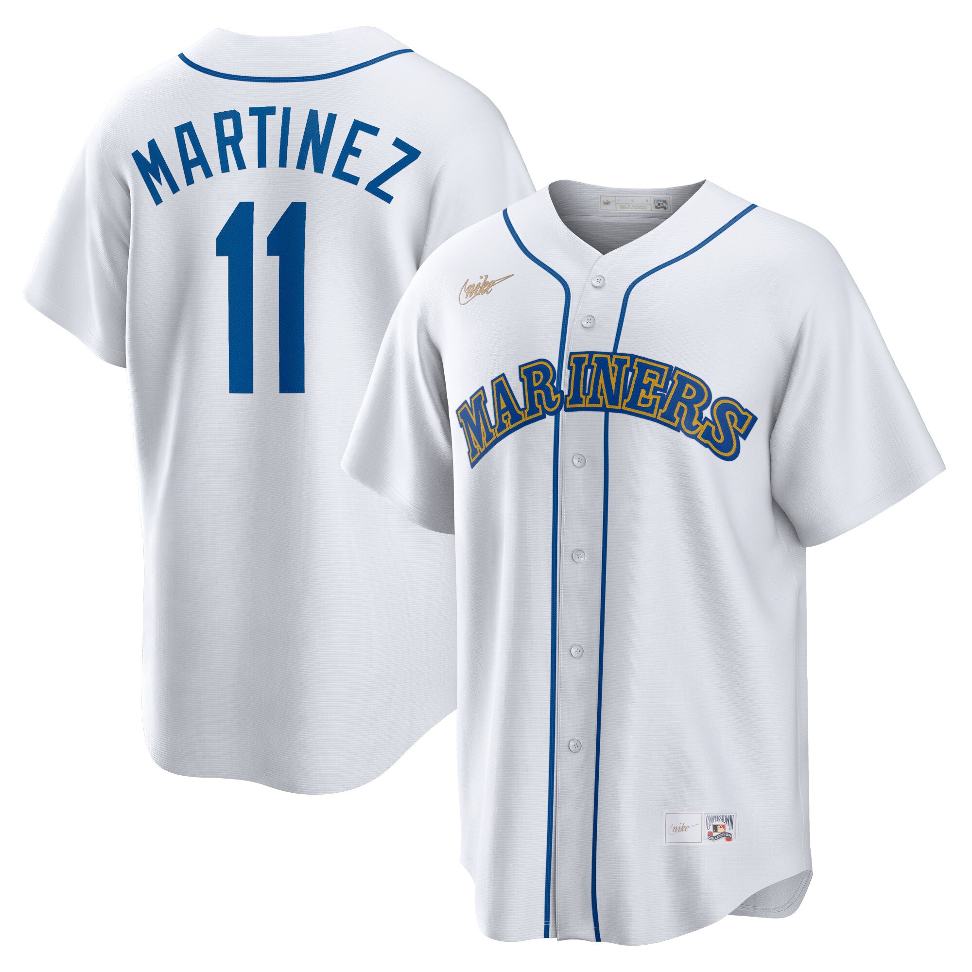 Edgar Martinez Seattle Mariners Home Cooperstown Collection Replica Player Baseball Jersey – White