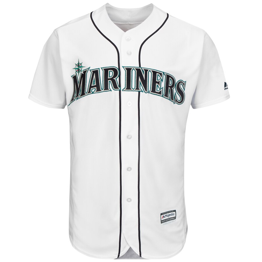 Alternative view of Edgar Martinez Seattle Mariners Majestic Official Cool Base Player Baseball Jersey - White