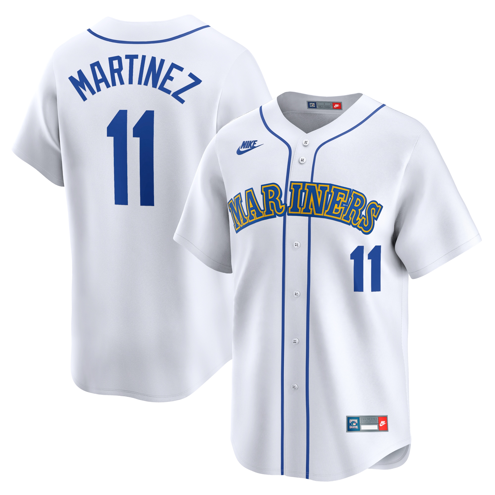 Edgar Martinez Seattle Mariners Throwback Cooperstown Limited Baseball Jersey - White