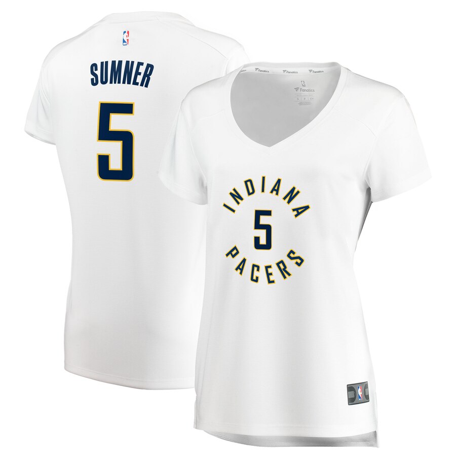 Edmond Sumner Indiana Pacers Fanatics Branded Women's Fast Break Replica Basketball Jersey - Association Edition - White